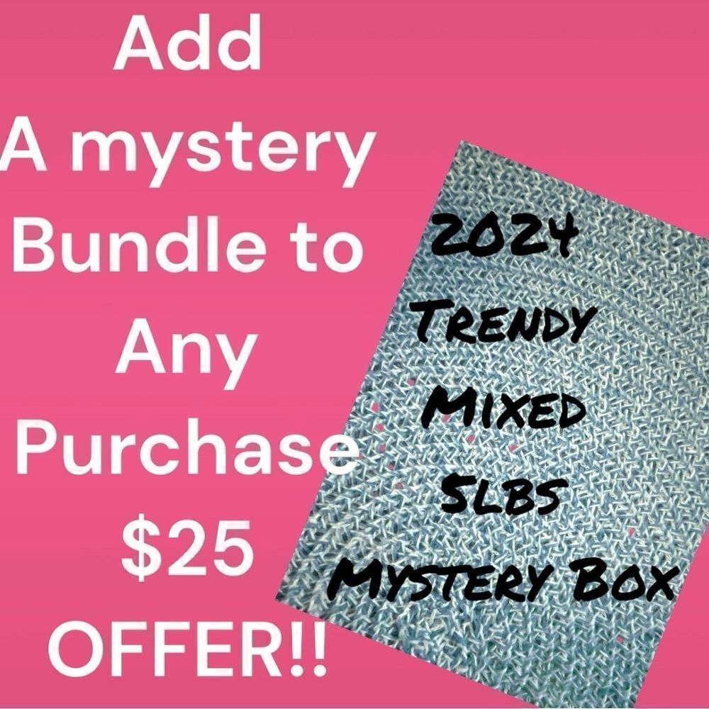 ✨🛍️Add a Women’s Mystery Box to any full priced purchase for $25 / 5 lb 🛍️✨